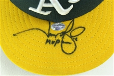 2001 Jason Giambi Oakland Athletics Signed Game Worn Cap (MEARS LOA/JSA)