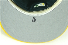 2001 Jason Giambi Oakland Athletics Signed Game Worn Cap (MEARS LOA/JSA)