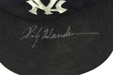 1985-87 Rickey Henderson New York Yankees Signed Game Worn Cap (MEARS LOA/JSA) Fine Example