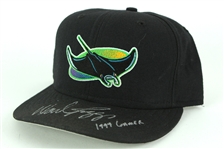 1999 Wade Boggs Tampa Bay Devil Rays Signed Game Worn Cap (MEARS LOA/JSA)