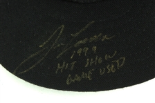 1999 Jose Canseco Tampa Bay Devil Rays Signed Game Worn Cap (MEARS LOA/JSA)