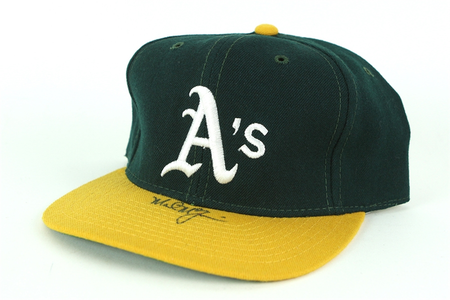 1986-88 Mark McGwire Oakland Athletics Signed Game Worn Cap (MEARS LOA/JSA)