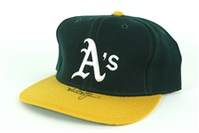1986-88 Mark McGwire Oakland Athletics Signed Game Worn Cap (MEARS LOA/JSA)