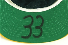 1985-87 Jose Canseco Oakland Athletics Signed Game Worn Cap (JSA)