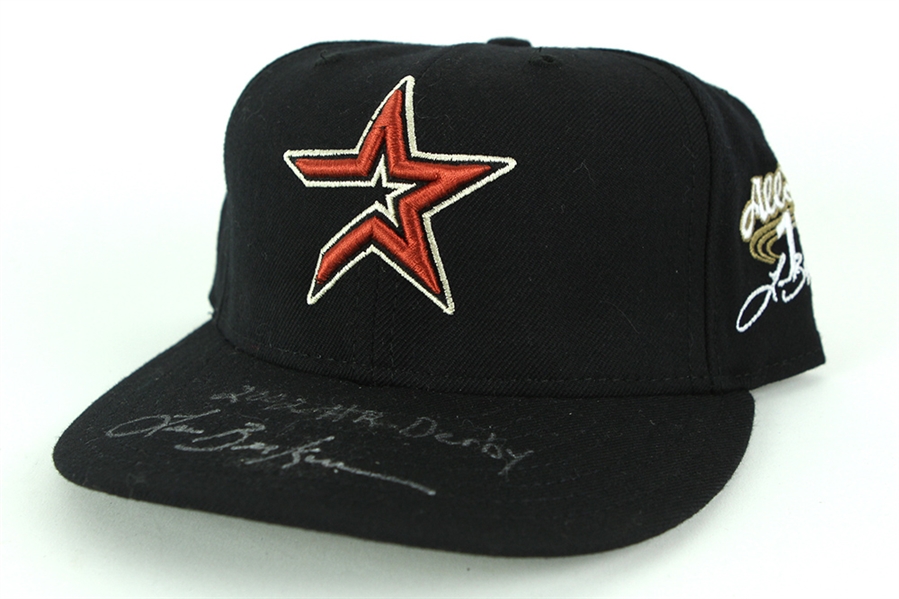 2002 Lance Berkman Houston Astros Signed Home Run Derby Cap (MEARS LOA/JSA)