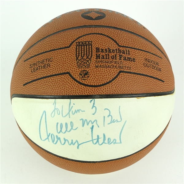 2000s Jerry West Los Angeles Lakers Signed Hall of Fame Basketball (JSA)