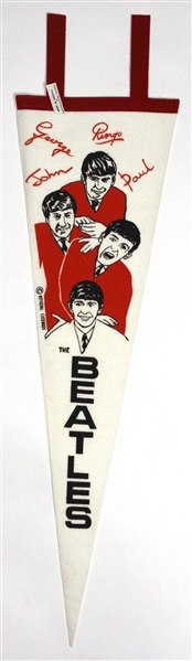 1960s Irwin Specialties Beatles Rock N Roll 23” Pennant
