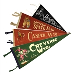 1950s Cowboys Western Motif Hopalong Cassidy & More Pennant Collection (4)