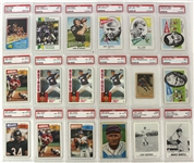 1950s-2000s PSA Slabbed & Graded Baseball Football & Non Sport Trading Card Collection - Lot of 120