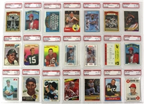 1950's-2000's PSA Slabbed & Graded Baseball Football & Non Sport Trading Card Collection - Lot of 120