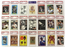 1950's-2000's PSA Slabbed & Graded Baseball Football & Non Sport Trading Card Collection - Lot of 120