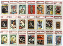 1950's-2000's PSA Slabbed & Graded Baseball Football & Non Sport Trading Card Collection - Lot of 120