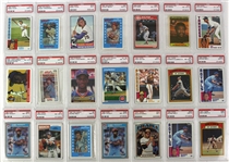 1950's-2000's PSA Slabbed & Graded Baseball Football & Non Sport Trading Card Collection - Lot of 120