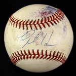 2000-04 Mark Mulder Oakland Athletics Signed OML Selig Game Used Baseball (MEARS LOA/JSA)