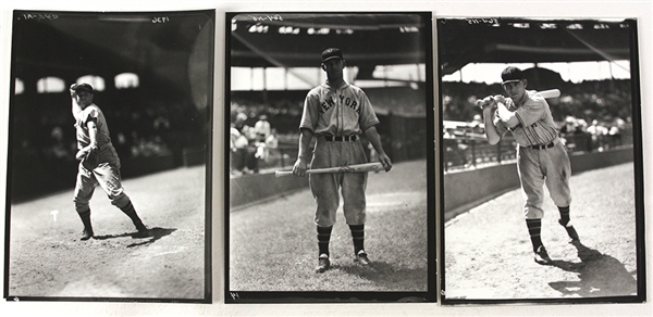 1930s Mel Ott New York Giants Jimmie Foxx Boston Red Sox George Brace Photo Lot (3)