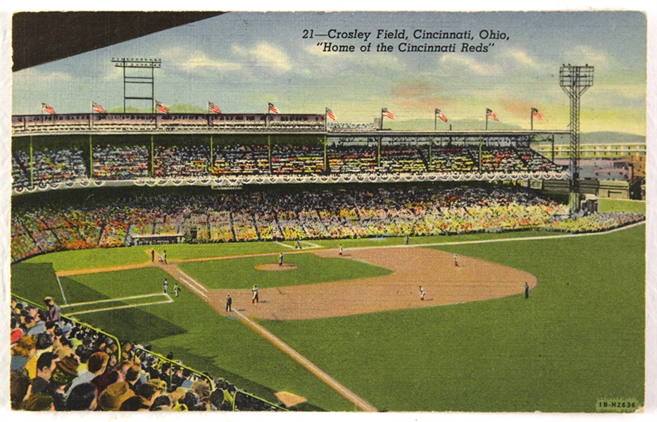 1940-50s Crosely Field Cincinnati Reds Postcard