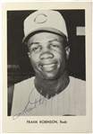 1956-1965 circa Vintage Frank Robinson Cincinnati Reds Autographed 6x8 Team Issued B&W Photo (JSA)