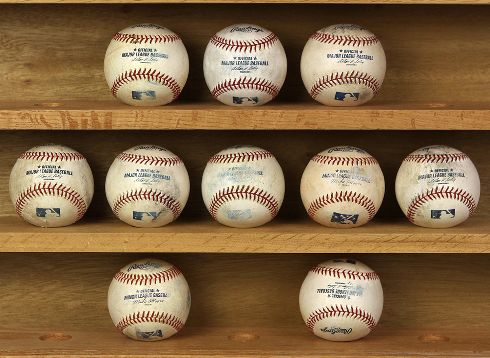 Large Baseball Collection Lot Detail - 2000's Official Major & Minor League Game Used Baseball ...