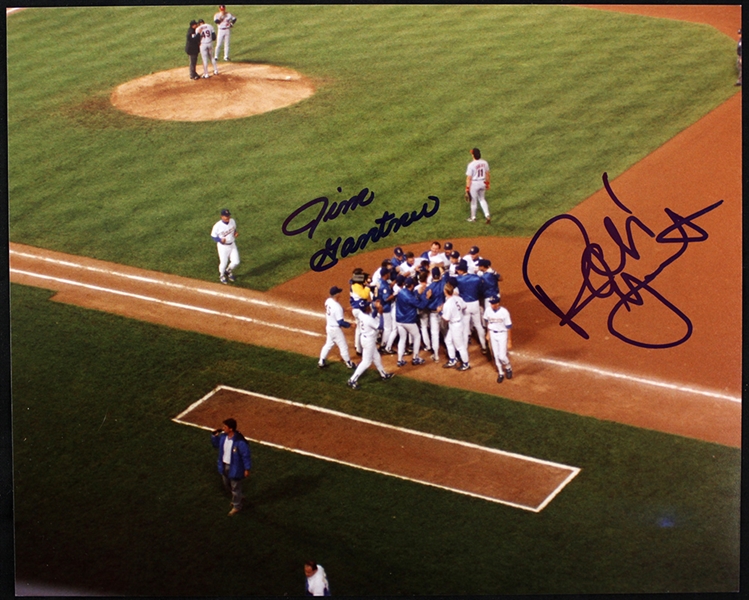 1992 Robin Yount Jim Gantner Milwaukee Brewers Signed 8" x 10" Photo (JSA)