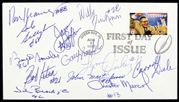 1997 Green Bay Packers Multi Signed Vince Lombardi First Day of Issue Envelope w/ 12 Signatures Including James Lofton & More (JSA)