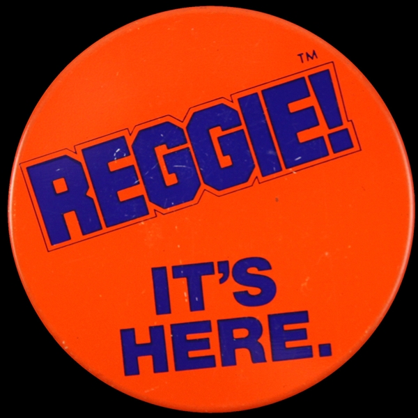 1978 Reggie Jackson New York Yankees Reggie Candy Bar Its Here 3" Pinback Button