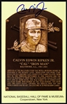 2007 Cal Ripken Jr. Baltimore Orioles Signed 3.5" x 5.5" Yellow HOF Postcard (JSA)