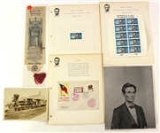 1900's Abraham Lincoln 16th President of the United States Memorabilia Collection - Lot of 100+ w/ Photos, Postcards & More 