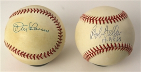 1980's-2000's Baseball Football Baketball Memorabilia Collection - Lot of 200+ w/ Hank Aaron/Eddie Matthews Signed 30 x 34 Photo, Trading Cards, Baseballs & More (JSA)