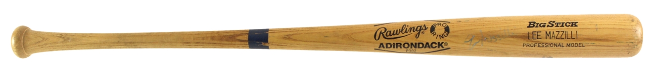 1986 Lee Mazzilli New York Mets Signed Rawlings Adirondack Professional Model Game Used Bat (MEARS LOA/JSA)