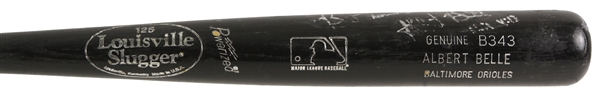 1999-2000 Albert Belle Baltimore Orioles Signed Louisville Slugger Professional Model Game Used Bat (MEARS LOA/JSA)