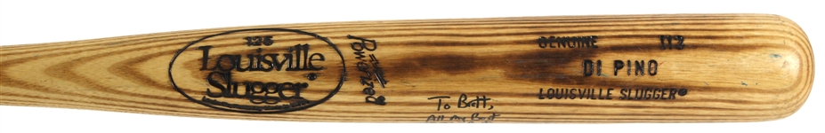 1988-89 Frank DiPino Cubs/Cardinals Signed Louisville Slugger Professional Model Game Used Bat (MEARS LOA/JSA)