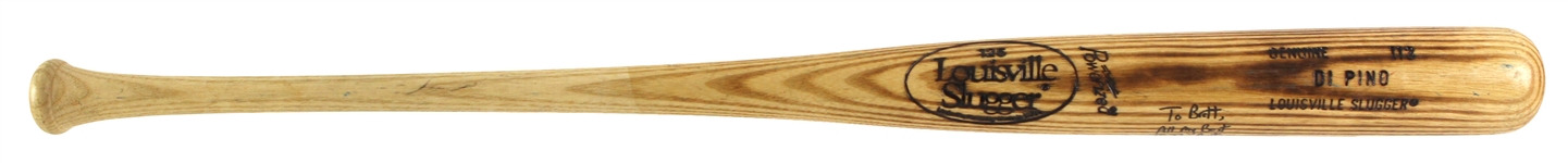 1988-89 Frank DiPino Cubs/Cardinals Signed Louisville Slugger Professional Model Game Used Bat (MEARS LOA/JSA)