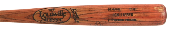 1994-97 Jon Lieber Pittsburgh Pirates Signed Louisville Slugger Professional Model Game Used Bat (MEARS LOA/JSA)