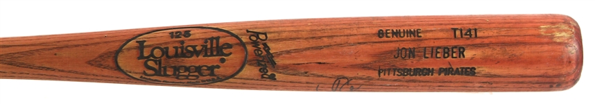 1994-97 Jon Lieber Pittsburgh Pirates Signed Louisville Slugger Professional Model Game Used Bat (MEARS LOA/JSA)