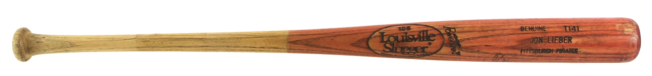 1994-97 Jon Lieber Pittsburgh Pirates Signed Louisville Slugger Professional Model Game Used Bat (MEARS LOA/JSA)