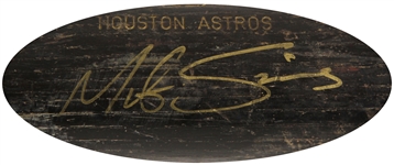 1991-96 Mike Simms Houston Astros Signed Louisville Slugger Professional Model Game Used Bat (MEARS LOA/JSA)