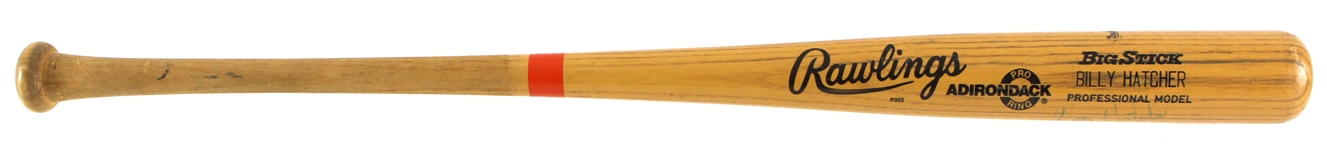 1989 Billy Hatcher Astros/Pirates Signed Rawlings Adirondack Professional Model Game Used Bat (MEARS LOA/JSA)