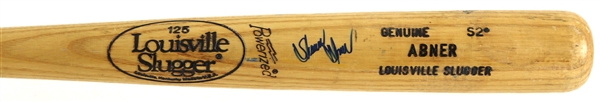 1984-85 Shawn Abner Minor League Signed Louisville Slugger Professional Model Game Used Bat 