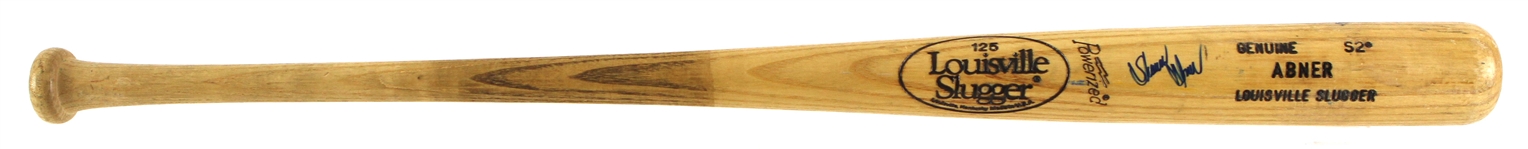 1984-85 Shawn Abner Minor League Signed Louisville Slugger Professional Model Game Used Bat 