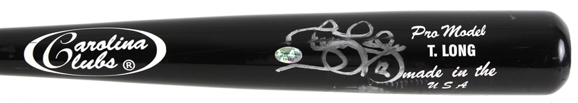 2001-03 Terrence Long Oakland Athletics Signed Carolina Clubs Professional Model Game Used Bat (MEARS LOA/JSA)