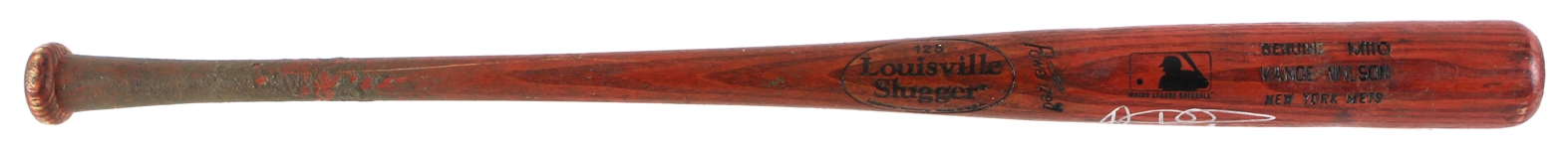 2000-01 Vance Wilson New York Mets Signed Louisville Slugger Professional Model Game Used Bat (MEARS LOA/JSA)