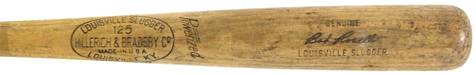 1955-58 Bob Roselli Milwaukee Braves H&B Louisville Slugger Professional Model Game Used Bat (MEARS LOA)
