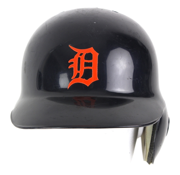 2001 Jose Macias Detroit Tigers Game Worn Batting Helmet w/ 9/11 US Flag Decal (MEARS LOA)