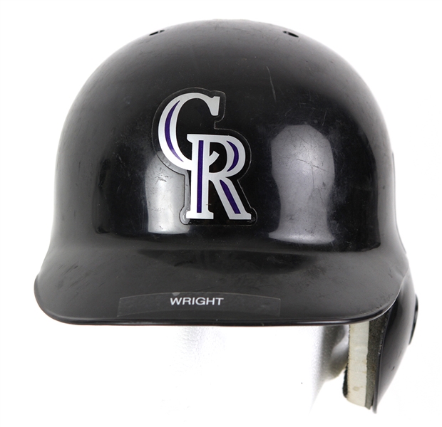2005 Jamey Wright Colorado Rockies Game Worn Batting Helmet (MEARS LOA/Team COA)