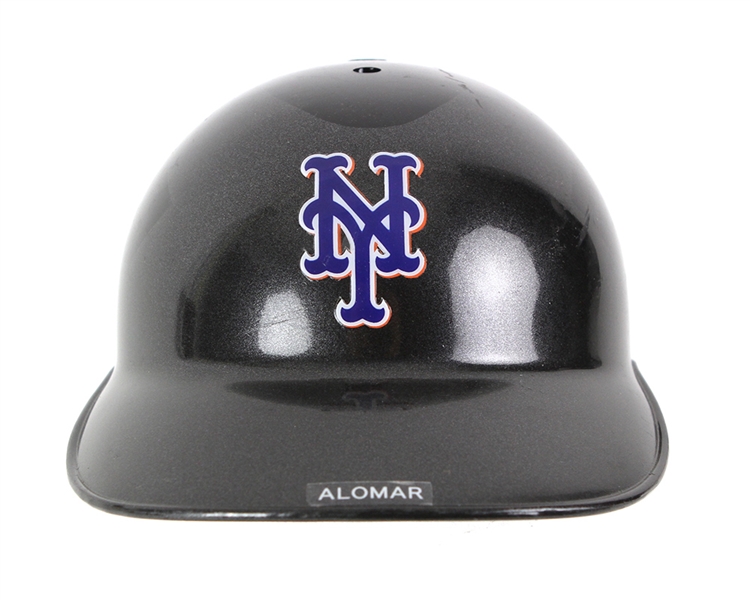 2007 Sandy Alomar Jr New York Mets Catchers Helmet (MEARS LOA)