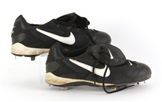 1997-98 Brian McRae New York Mets Game Worn Nike Cleats (MEARS LOA)