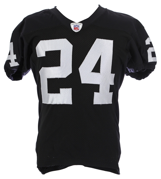 2002 Charles Woodson Oakland Raiders Signed Game Worn Home Jersey (MEARS LOA/JSA)