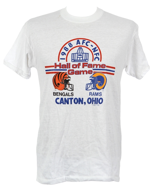 1988 Cincinnati Bengals Los Angeles Rams Hall of Fame Game T Shirt