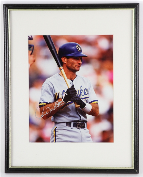 1990-92 Paul Molitor Milwaukee Brewers Signed 12" x 15" Framed Photo (JSA)