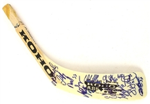 1995-96 Chicago Blackhawks Signed Stick Blade w/ 22 Signatures Including Chris Chelios, Jeremy Roenick, Ed Belfour & More (JSA)